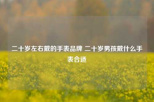 二十岁左右戴的手表品牌 二十岁男孩戴什么手表合适