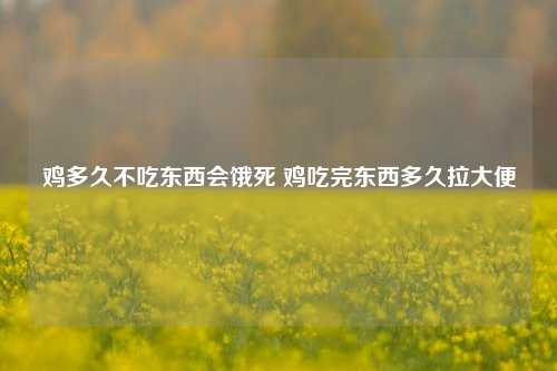 鸡多久不吃东西会饿死 鸡吃完东西多久拉大便