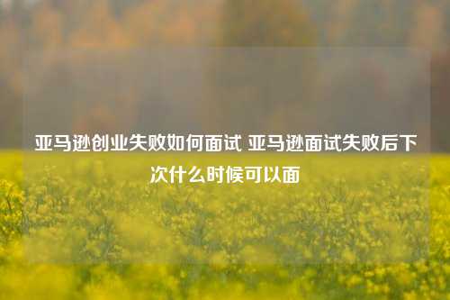 亚马逊创业失败如何面试 亚马逊面试失败后下次什么时候可以面