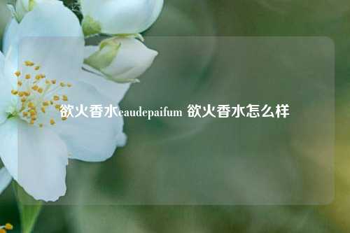 欲火香水eaudepaifum 欲火香水怎么样