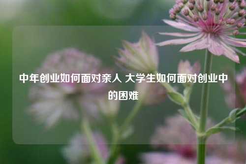 中年创业如何面对亲人 大学生如何面对创业中的困难