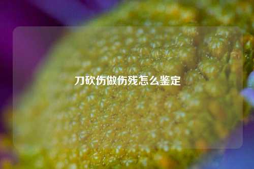 刀砍伤做伤残怎么鉴定