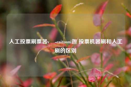 人工投票刷票器v蓶-caituoni迦 投票机器刷和人工刷的区别