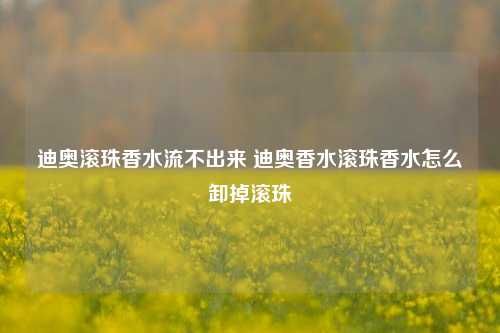 迪奥滚珠香水流不出来 迪奥香水滚珠香水怎么卸掉滚珠