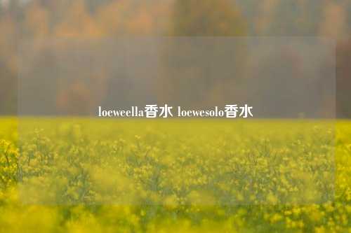 loeweella香水 loewesolo香水