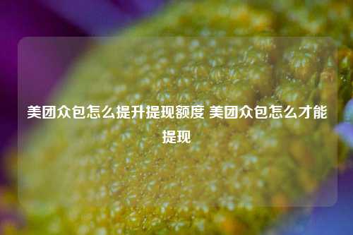 美团众包怎么提升提现额度 美团众包怎么才能提现