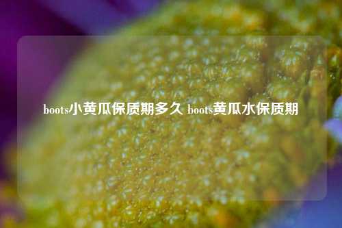 boots小黄瓜保质期多久 boots黄瓜水保质期