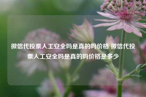 微信代投票人工安全吗是真的吗价格 微信代投票人工安全吗是真的吗价格是多少