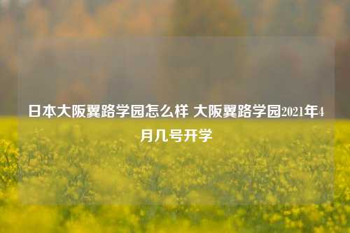 日本大阪翼路学园怎么样 大阪翼路学园2021年4月几号开学