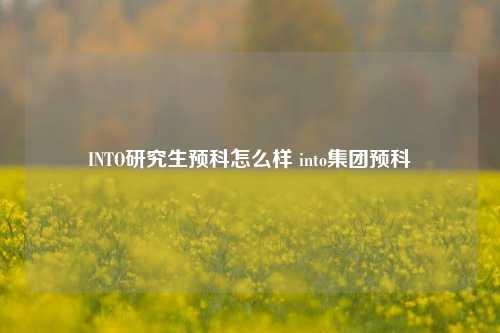 INTO研究生预科怎么样 into集团预科