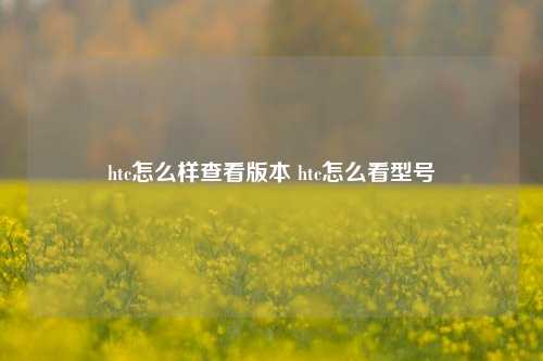 htc怎么样查看版本 htc怎么看型号