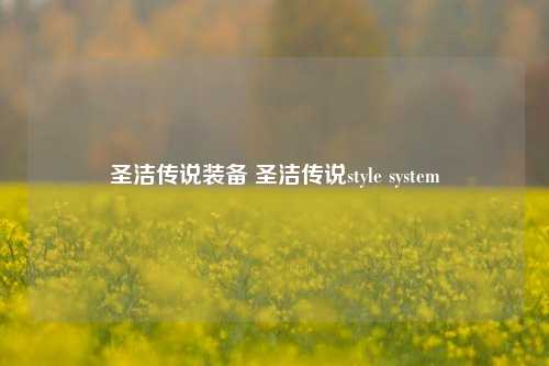 圣洁传说装备 圣洁传说style system