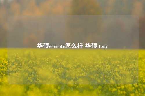 华硕eeenote怎么样 华硕 tony