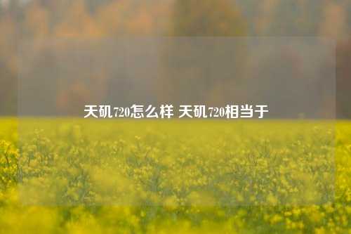 天矶720怎么样 天矶720相当于