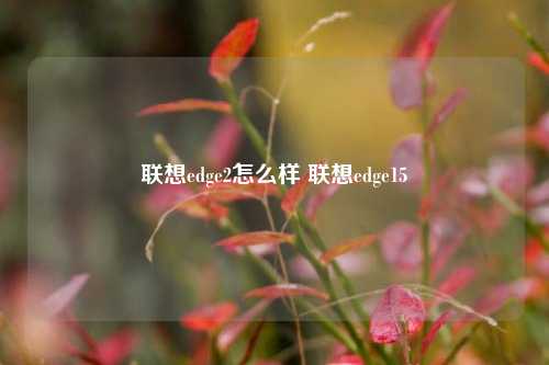 联想edge2怎么样 联想edge15